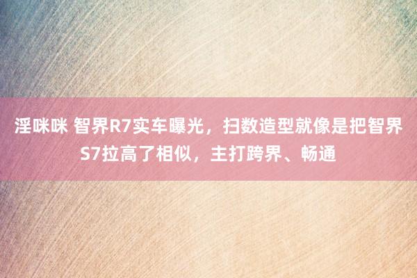 淫咪咪 智界R7实车曝光，扫数造型就像是把智界S7拉高了相似，主打跨界、畅通