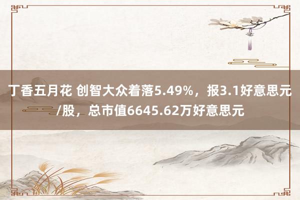 丁香五月花 创智大众着落5.49%，报3.1好意思元/股，总市值6645.62万好意思元