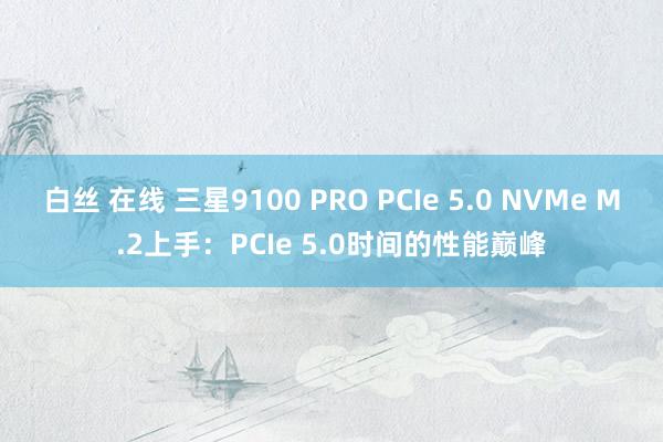 白丝 在线 三星9100 PRO PCIe 5.0 NVMe M.2上手：PCIe 5.0时间的性能巅峰