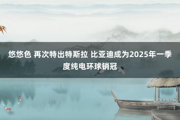 悠悠色 再次特出特斯拉 比亚迪成为2025年一季度纯电环球销冠