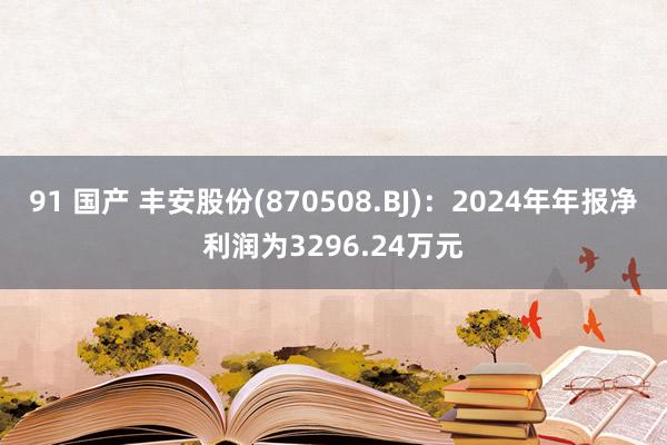 91 国产 丰安股份(870508.BJ)：2024年年报净利润为3296.24万元